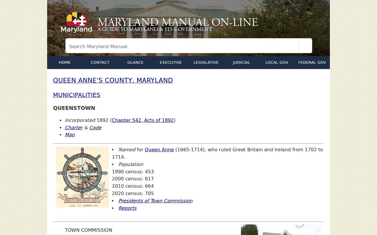 Queenstown town office contact profile for municipal warrant routing questions