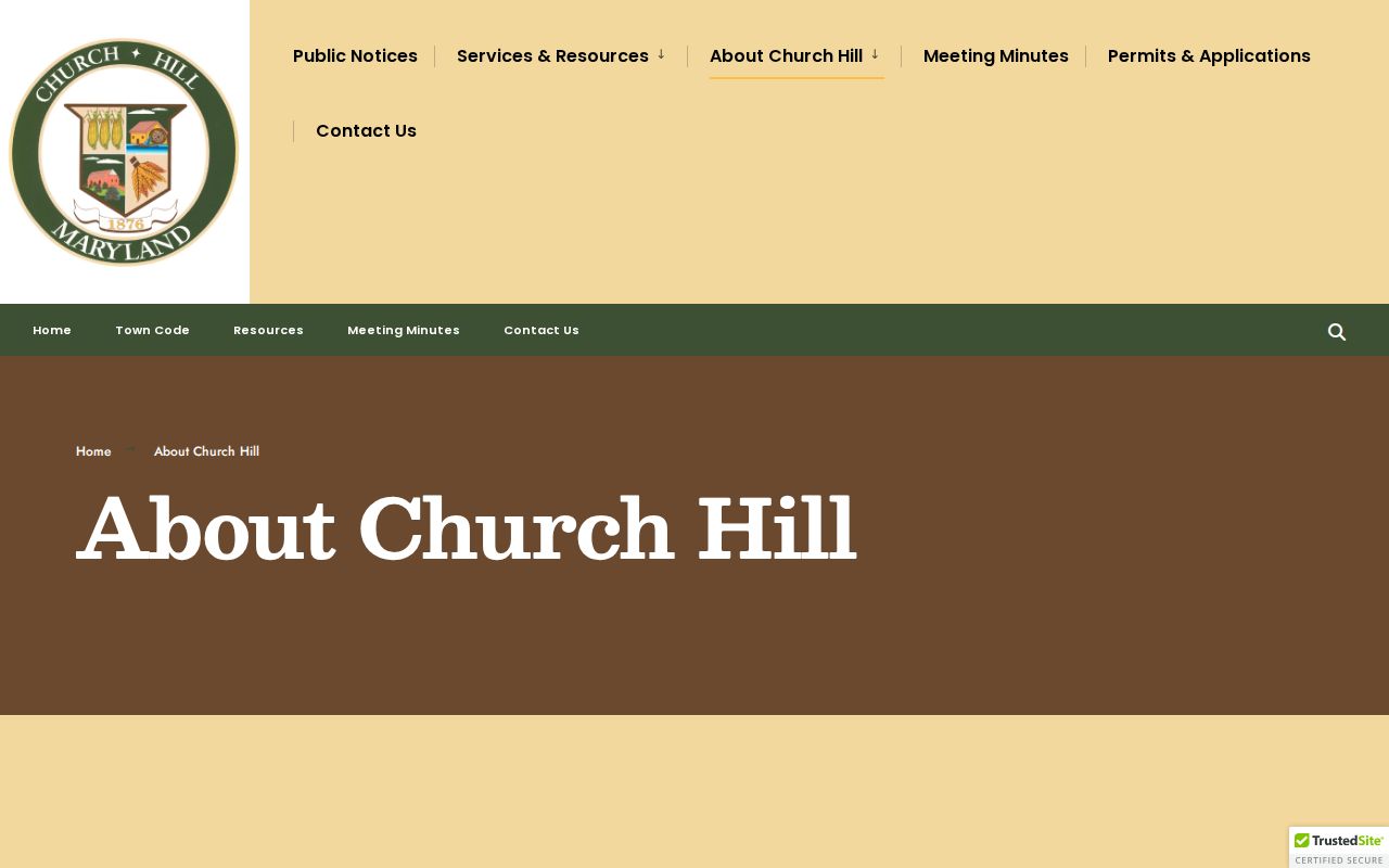 Church Hill town government and history page for local warrant routing questions